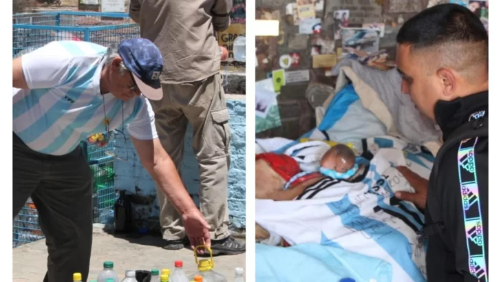 Desde Mendoza y Córdoba a San Juan para agradecerle a la Difunta Correa por el título mundial