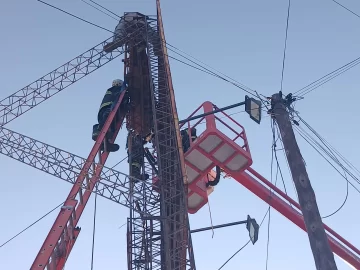 Casi lo peor para obrero que recibió una descarga mientras colocaba un cartel Casi lo peor para obrero que recibió una descarga mientras colocaba un cartel