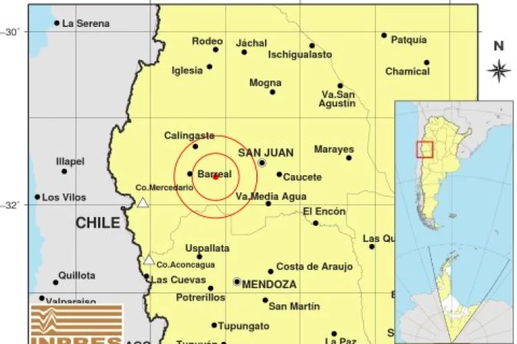 Un sismo de 4,2° alteró la noche sanjuanina