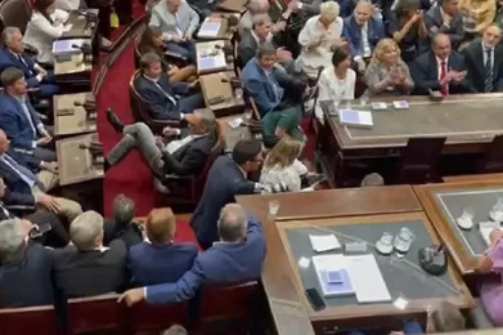 Silbidos, gritos e insultos de la oposición para Fernández