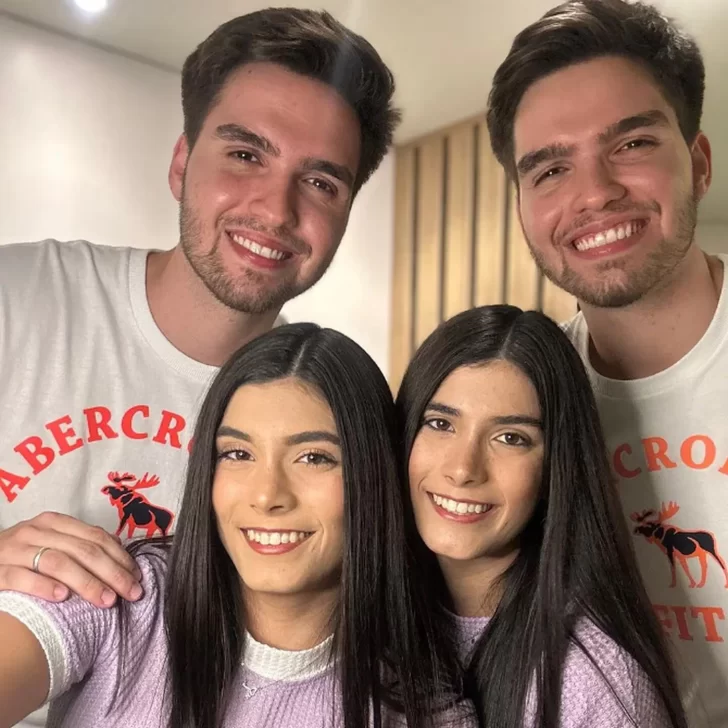 Dos parejas de gemelos idénticos causan furor en TikTok Dos parejas de gemelos idénticos causan furor en TikTok