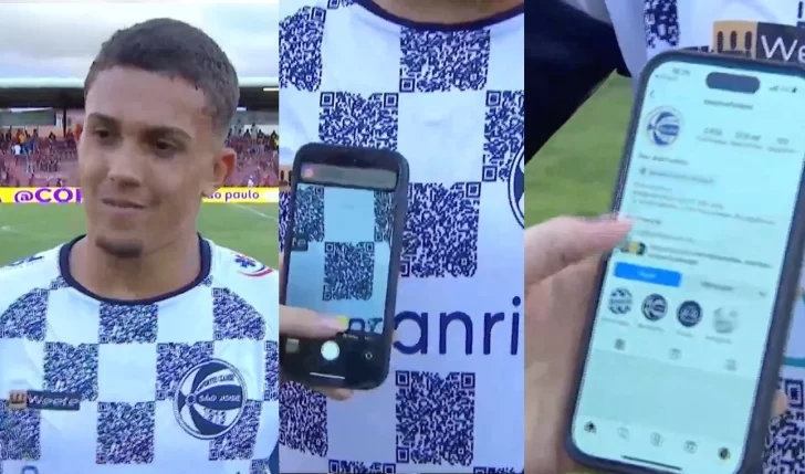 Un club de Brasil usa su camiseta llena de códigos QR