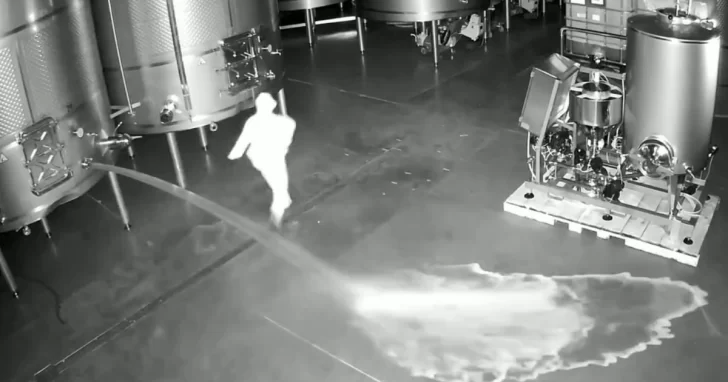 Sabotaje en una bodega: abrió una válvula y derrochó 60 mil litros de vino de alta gama Sabotaje en una bodega: abrió una válvula y derrochó 60 mil litros de vino de alta gama