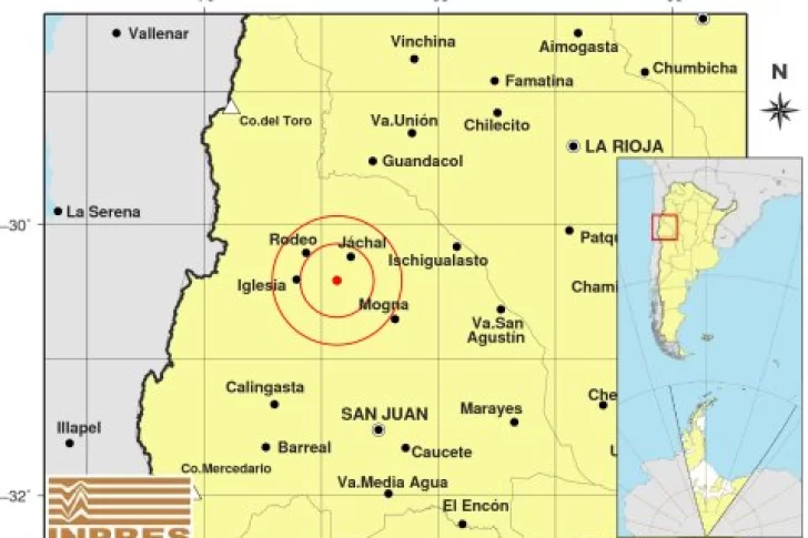 Un fuerte sismo de Magnitud 4,9 sacudió las primeras horas del sábado en San Juan