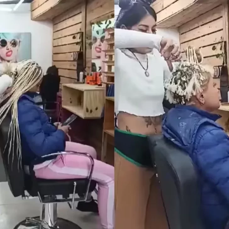 Fue a una peluquería a hacerse trenzas, no quiso pagar y le cortaron el pelo Fue a una peluquería a hacerse trenzas, no quiso pagar y le cortaron el pelo