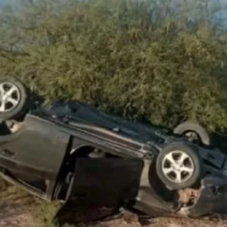 Abandonó a sus dos hijos tras robar un auto y volcar
