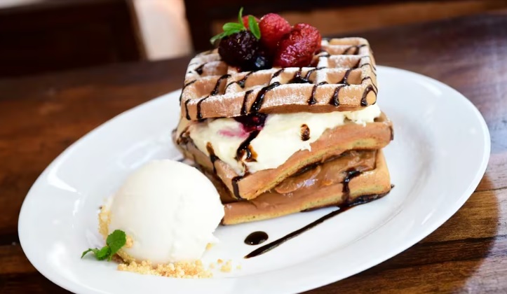 Receta de waffles dulces rápida y fácil