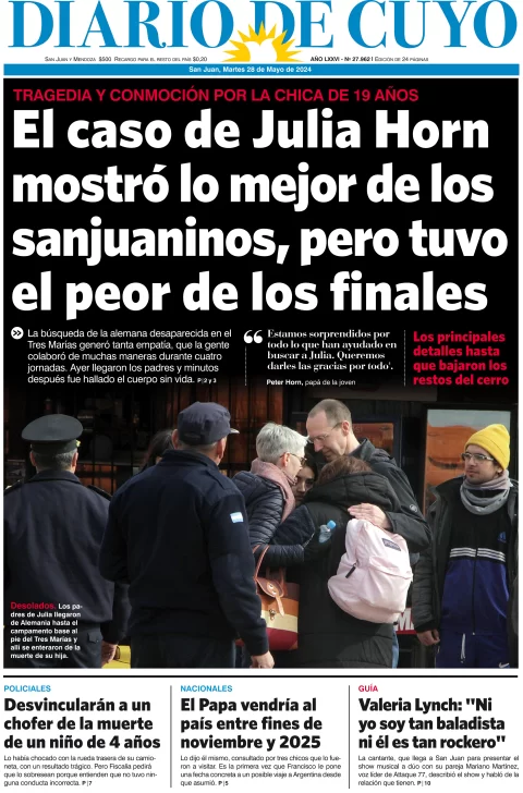 Tapa Edición 28 de Mayo del 2024