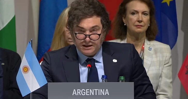 Milei en la cumbre por la paz: “Argentina busca recuperar su lugar protagónico entre las naciones” Milei en la cumbre por la paz: “Argentina busca recuperar su lugar protagónico entre las naciones”