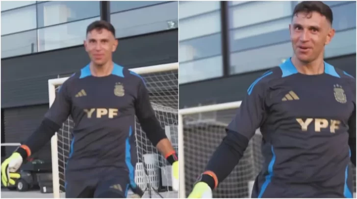 El alocado festejo del Dibu Martínez tras atajarle un penal a un compañero de la Scaloneta El alocado festejo del Dibu Martínez tras atajarle un penal a un compañero de la Scaloneta