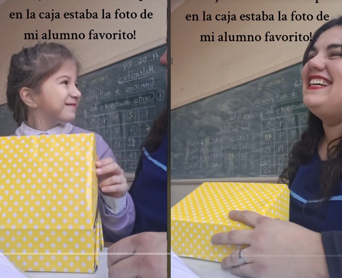 El tierno gesto de una maestra sanjuanina que es viral en TikTok