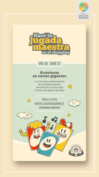 ¡Para este Día de la Niñez hacé tu jugada maestra en Espacio San Juan Shopping! ¡Para este Día de la Niñez hacé tu jugada maestra en Espacio San Juan Shopping!