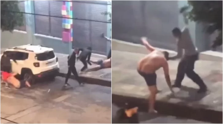 Salvaje golpiza de hinchas del Atlético Mineiro a dos fanáticos de River Salvaje golpiza de hinchas del Atlético Mineiro a dos fanáticos de River