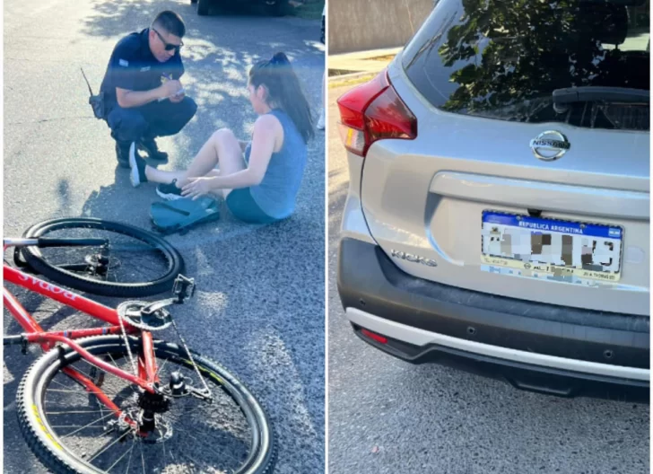 Una ciclista fue atropellada por un auto y terminó en el hospital Una ciclista fue atropellada por un auto y terminó en el hospital