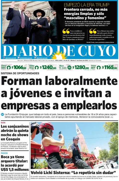 Tapa Edición 21 de Enero de 2025