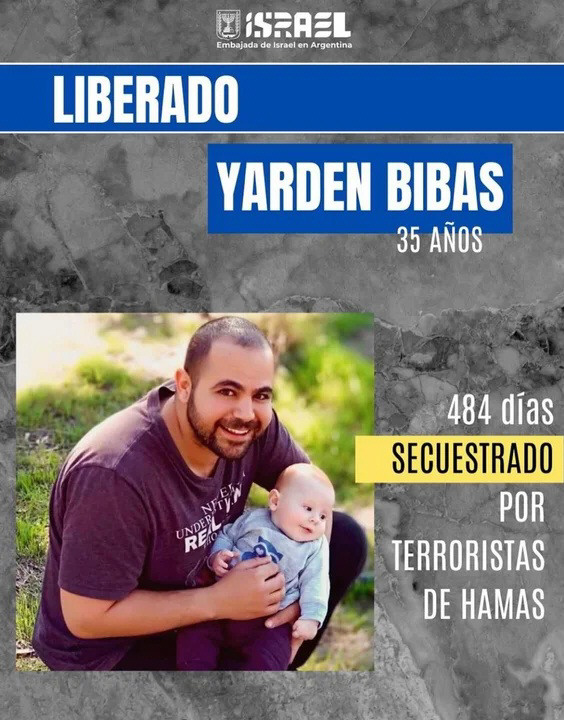 Hamás liberó al padre de los niños argentinos tras casi 500 días de cautiverio