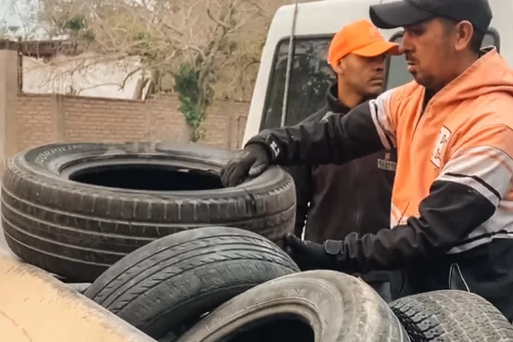 Rawson: en 1 año el municipio recicló más de 57 toneladas de neumáticos