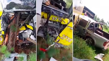 Un muerto y 16 heridos por un choque entre una camioneta y un colectivo