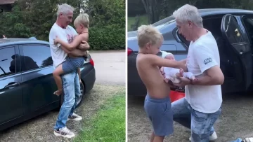 Marley mostró el emotivo encuentro entre sus hijos Mirko y Milenka