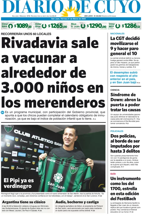 Tapa Edición 21 de Marzo de 2025