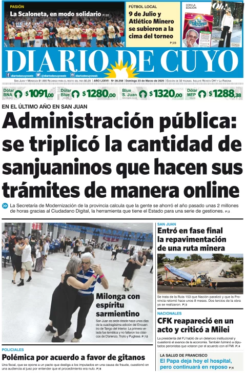 Tapa Edición 23 de Marzo de 2025