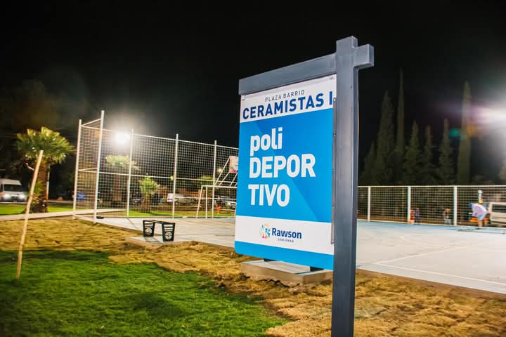 Remodelan una plaza en Rawson Remodelan una plaza en Rawson