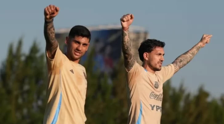 La Selección argentina tuvo su primera práctica antes de enfrentar a Uruguay