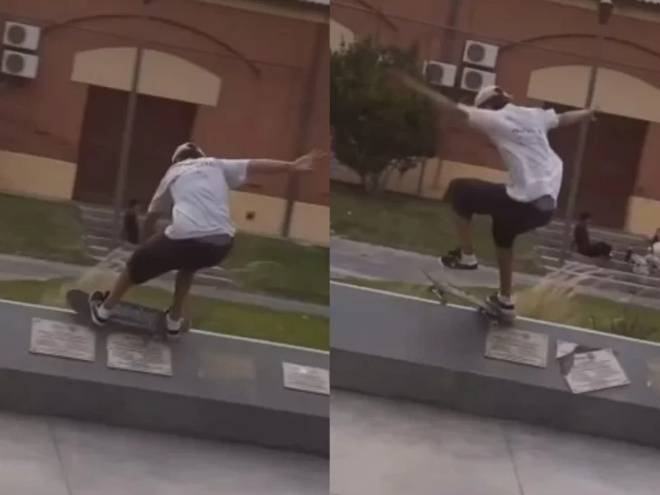 Polémica por un grupo de skaters que rompió una placa en el Ferro Urbanístico Polémica por un grupo de skaters que rompió una placa en el Ferro Urbanístico
