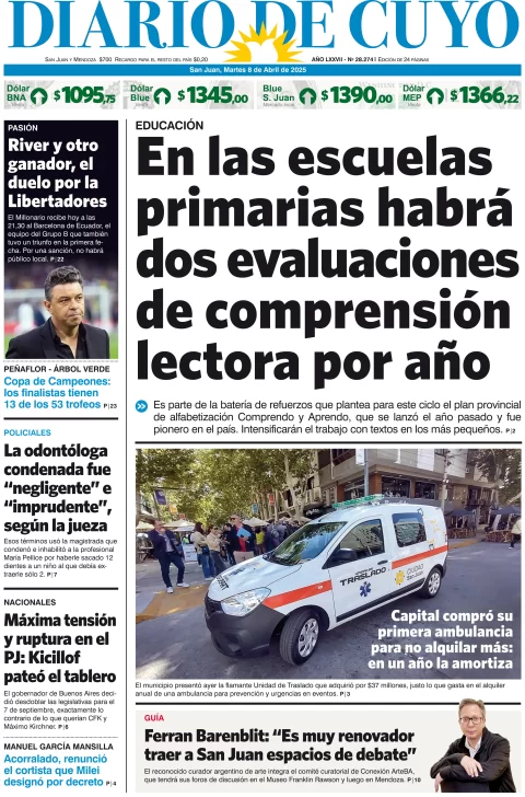 Tapa Edición 08 de Abril de 2025
