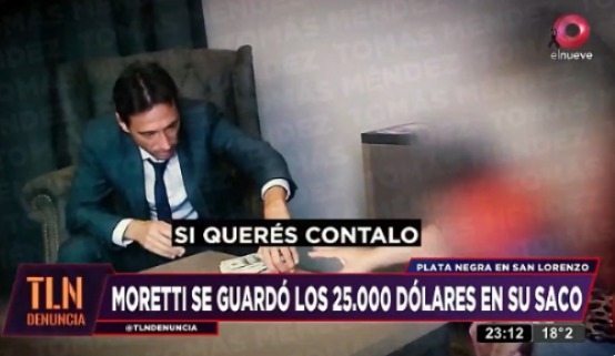 Tras la difusión del video recibiendo dólares, el presidente de San Lorenzo se defendió: “Era una donación”