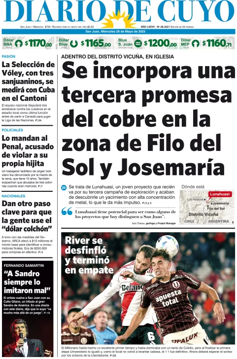 Tapa Edición 28 de Mayo de 2025