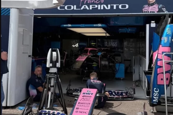 Colapinto prueba al Alpine en Montecarlo