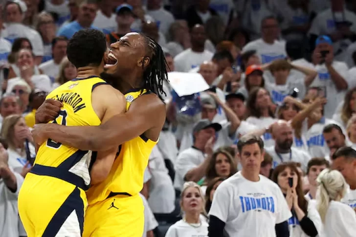 Indiana Pacers venció en un infartante desenlace a Oklahoma City Thunder en el juego 1 de las finales de la NBA