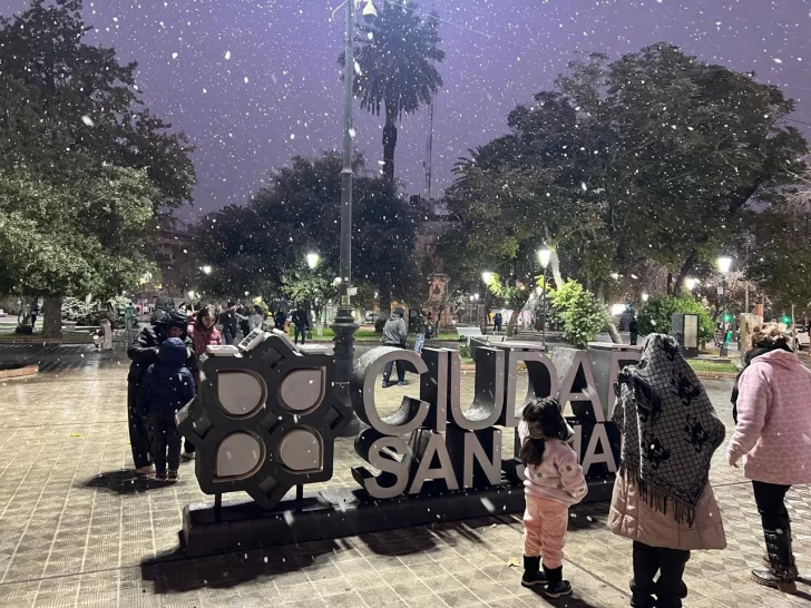 [HISTÓRICO] Nevó en San Juan: fotos y videos de los sanjuaninos disfrutando en la Plaza 25