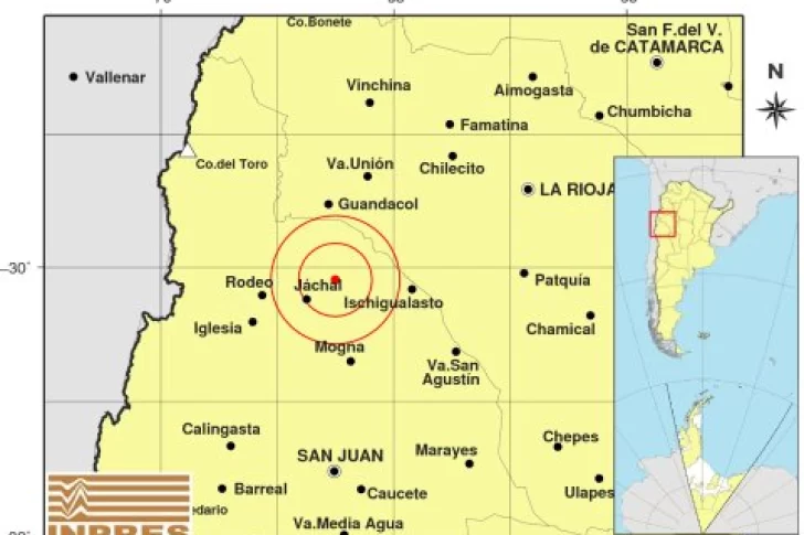 Sismo “superficial” en Jáchal