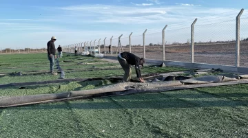 El primer complejo deportivo de 25 de Mayo tiene 40% de avance de obra