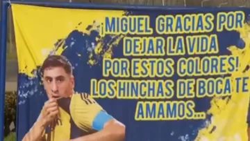 La bandera que apareció en Boca en apoyo a Miguel Merentiel: “Gracias por dejar la vida” La bandera que apareció en Boca en apoyo a Miguel Merentiel: “Gracias por dejar la vida”