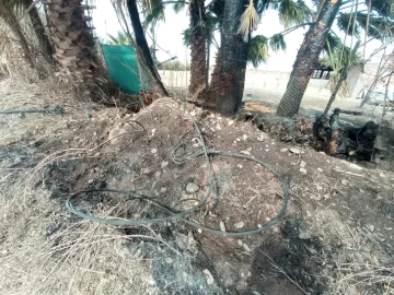 Incendio en Médano de Oro causó corte de luz Incendio en Médano de Oro causó corte de luz