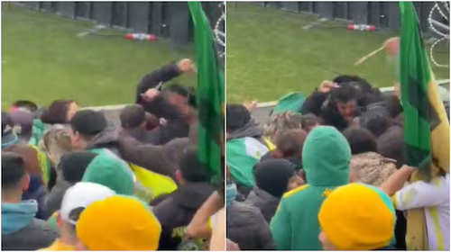 Feroz  enfrentamiento entre los barras de Aldosivi: se pelearon a cuchillazos en la tribuna