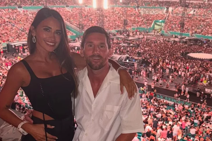 Lionel Messi y Antonela Roccuzzo vieron a Coldplay en Miami y fueron protagonistas de la “kiss cam”