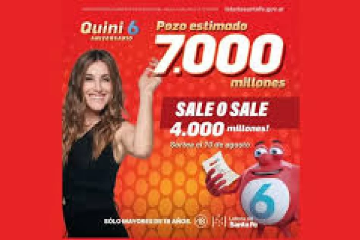 Premio récord del Quini 6 por el aniversario