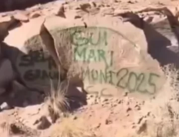 Quiénes son los turistas que pintaron graffitis en un dique de Mendoza y la multa que pagarán Quiénes son los turistas que pintaron graffitis en un dique de Mendoza y la multa que pagarán