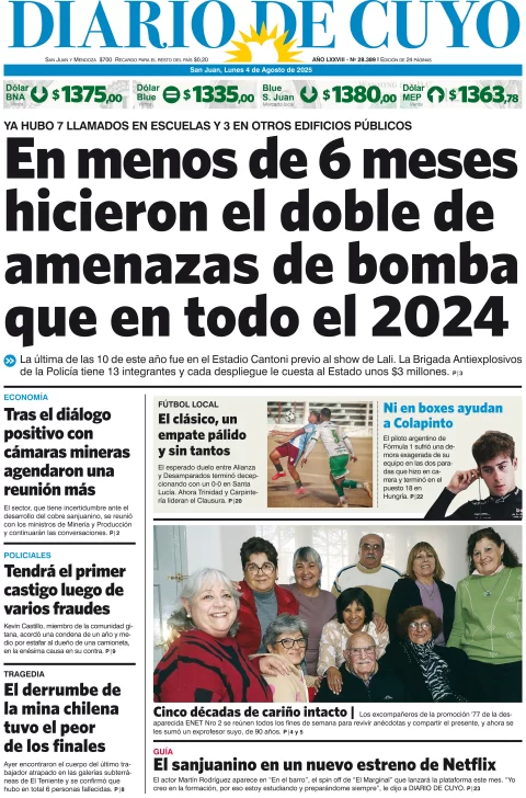Tapa Edición 04 de Agosto del 2025