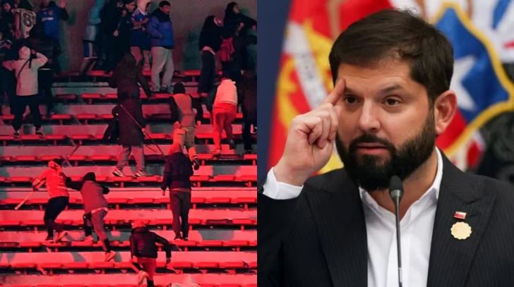 Boric cargó contra la Conmebol tras la batalla campal entre los hinchas de la U de Chile y los de Independiente Boric cargó contra la Conmebol tras la batalla campal entre los hinchas de la U de Chile y los de Independiente