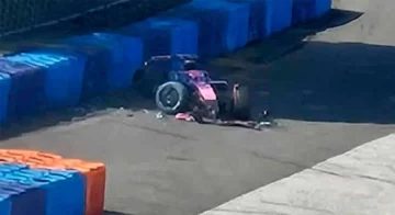 Colapinto asustó feo en las pruebas de Alpine