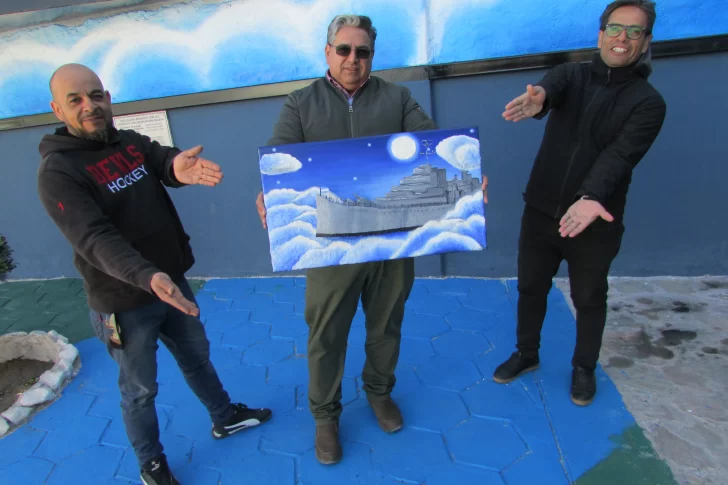 La esquina pintada de azul