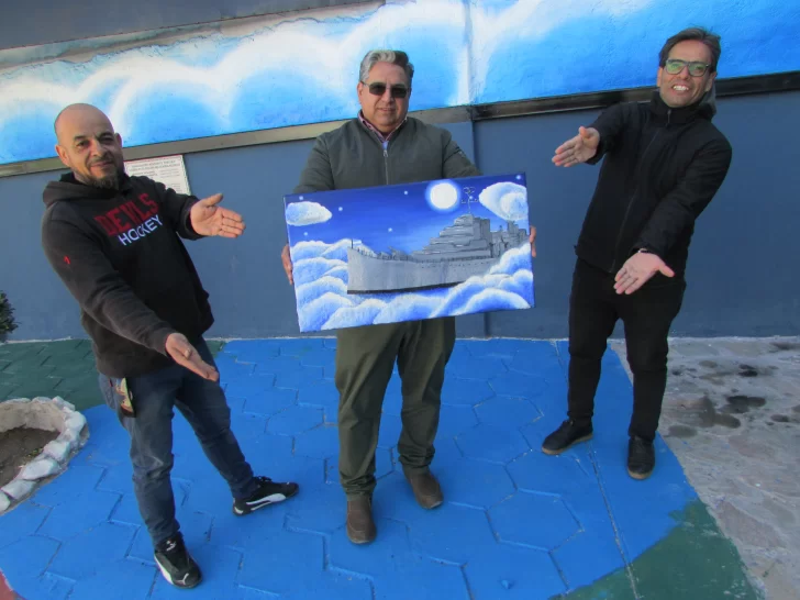 La esquina pintada de azul