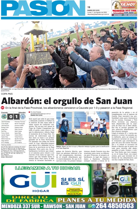 Tapa Pasión 11 de Agosto del 2025