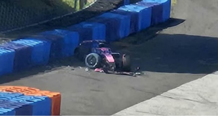 Franco Colapinto sufrió un accidente con su Alpine en un test en el Hungaroring Franco Colapinto sufrió un accidente con su Alpine en un test en el Hungaroring