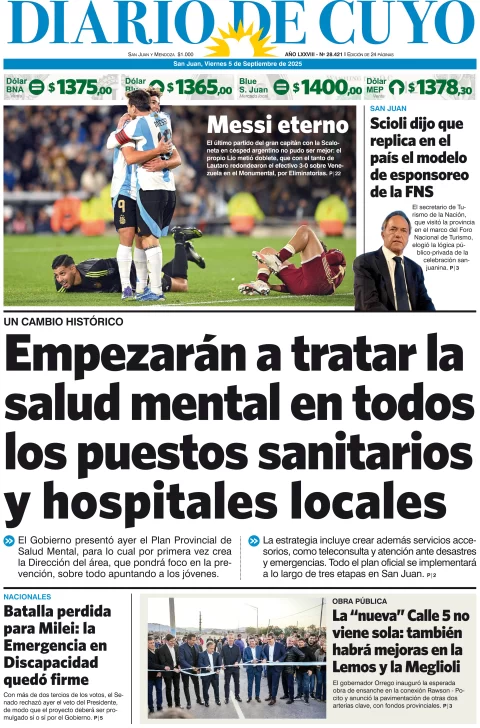 Tapa Edición 05 de Septiembre de 2025